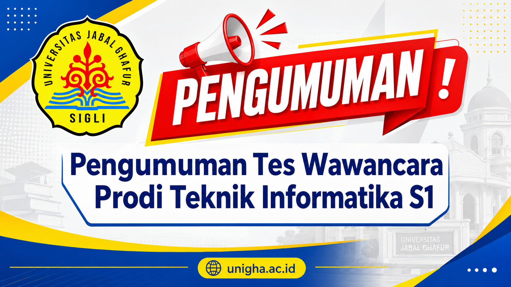 Pengumuman Tes Wawancara Prodi Teknik Informatika S1