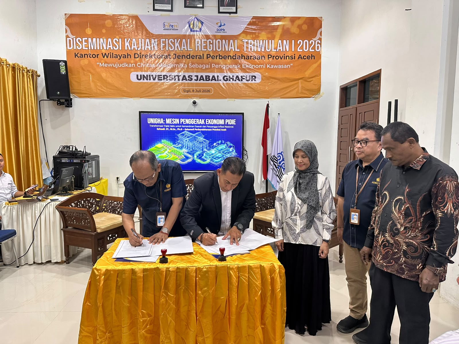 UNIGHA Jadi Perguruan Tinggi Swasta Pertama yang Jalin MoU dan MoA dengan Kanwil DJPb Provinsi Aceh
