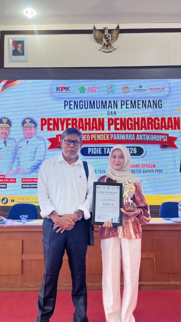Mahasiswa UNIGHA Raih Juara 2 Lomba Video Pendek Antikorupsi pada Pariwara Antikorupsi Pidie 2026